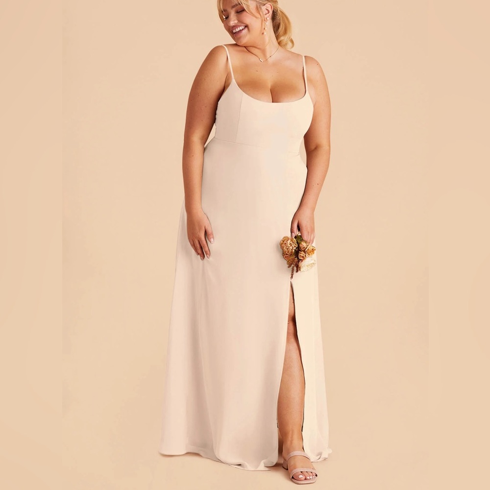 Birdy Grey Amy Chiffon Dress - Neutral Champagne